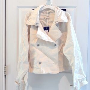 SALE🩷Wms Cream Double-Breasted Jacket